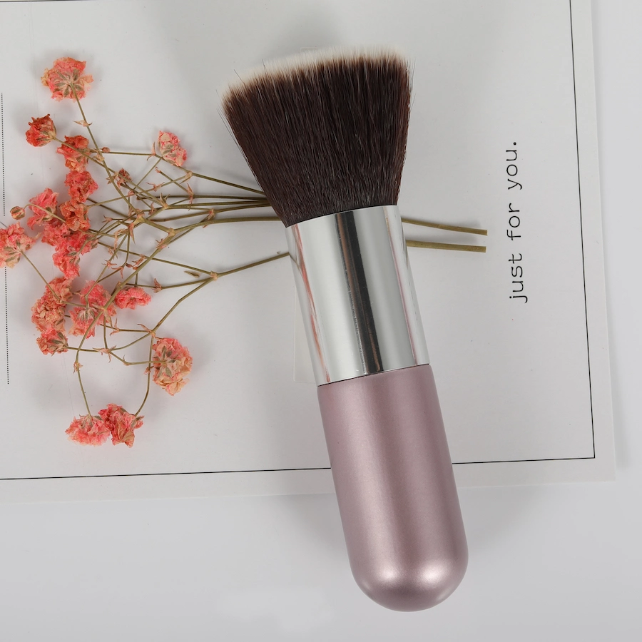 Multi Use Fluffy Firm Non-Porous Naturally Anti-Bacterial Hypoallergenic Makeup Brush for Applying Creams and Powders