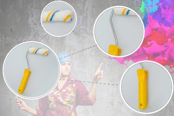 Factory Price Mini Paint Roller with Plastic Handle for Construction Coating