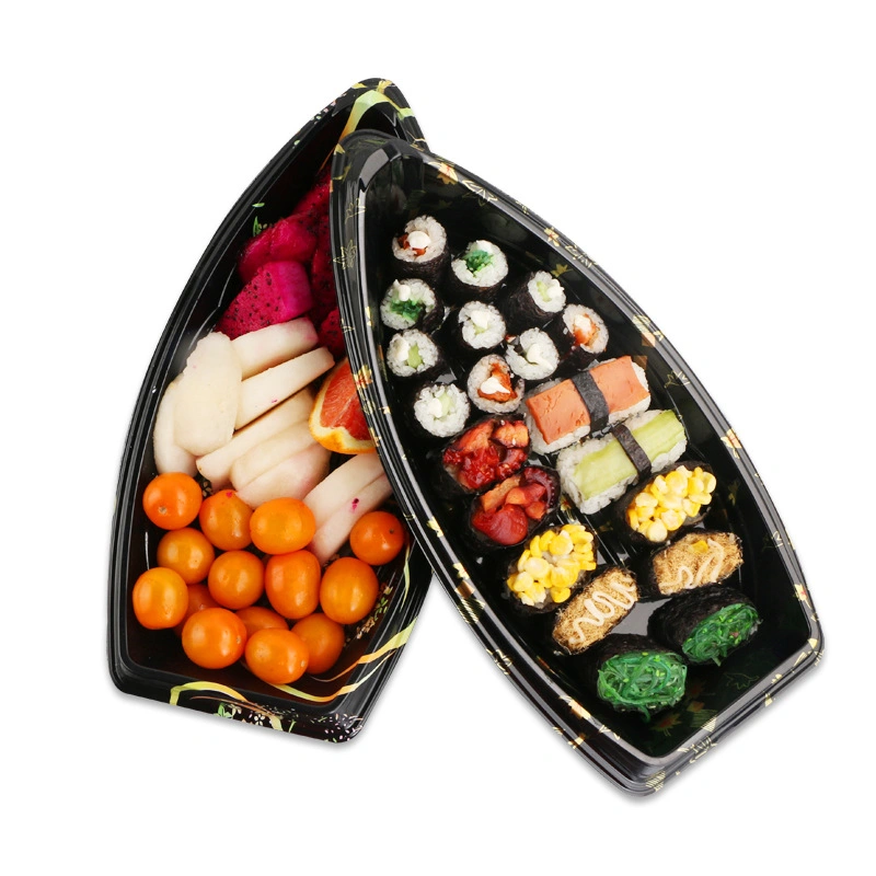 Various Types Sushi Tray with Lid Sashimi Platter Salad Fruit Plastic Food Packaging Box Customized Wholesale