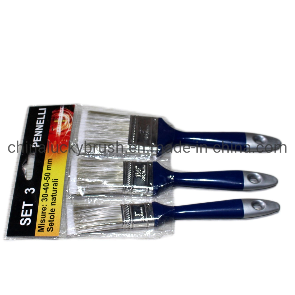 High Quality Wooden Handle Plastic Wire Paint Brush (YY-614)