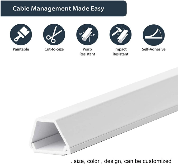 Plastic Profile Cable Raceway PVC Wire Hider for Cord Cable Tray