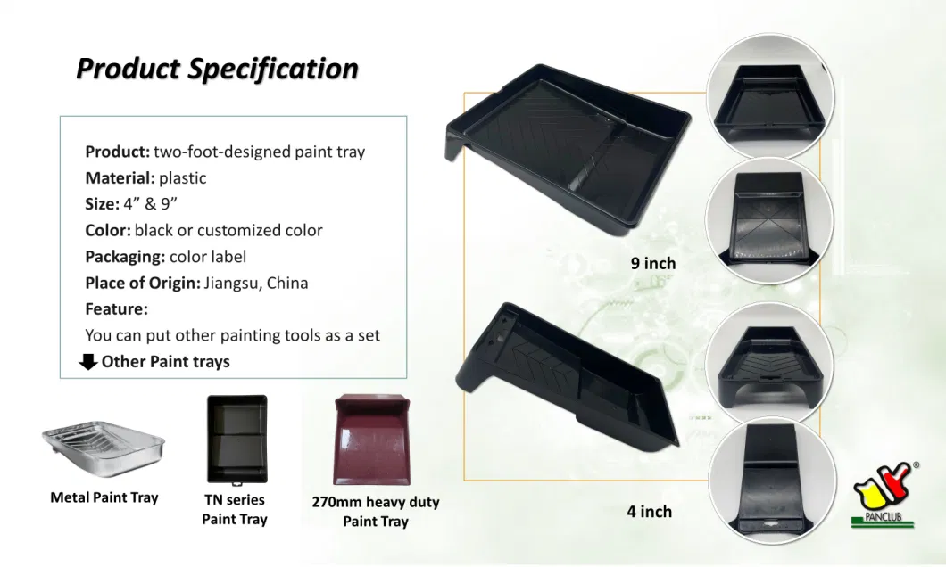 Factory Price China Manufacturer Good Quality 4&quot; Plastic Paint Tray Paint Tool