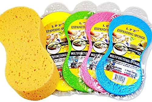 Car Wash Sponges, Large Cleaning Sponges Pad, 5PCS Mix Colors