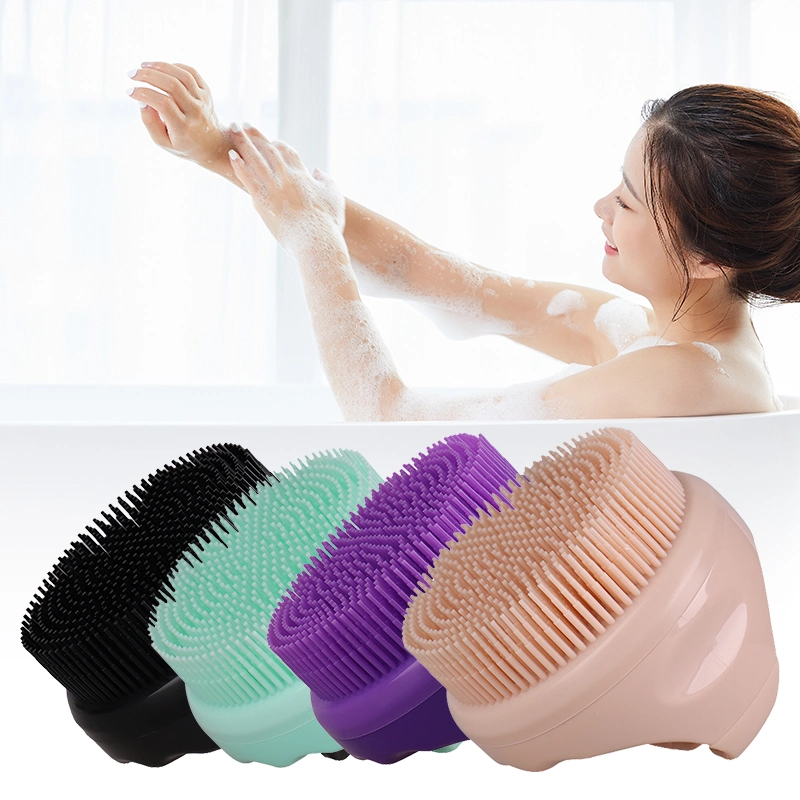 Exfoliating Body Silicone Bath Brushes Sponges Soft Bristles Silicone Bath Body Exfoliate Brush