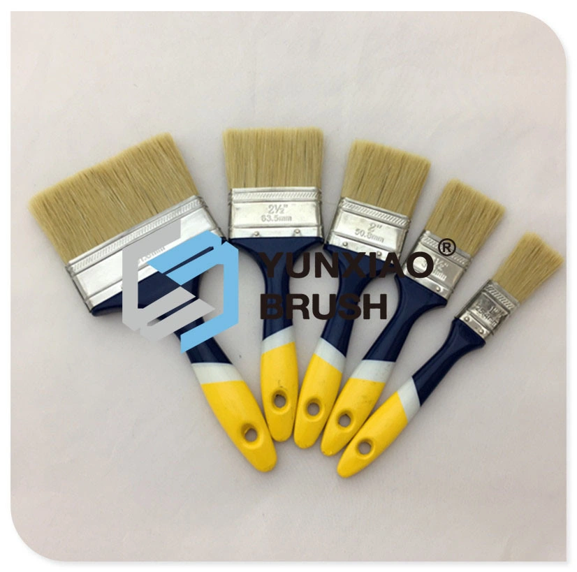 Rubber/ Wooden Handle Paint Brush with Pure Bristle Factory Good Quality Support Customization