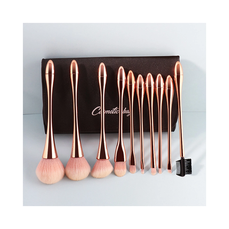 Brush Set Bag Sabl Hair Organic Doubl Pink Crystal 7PCS Highlighter 10PCS Cosmet Short 12 PCS Custom Box Large Drying Makeup Brush