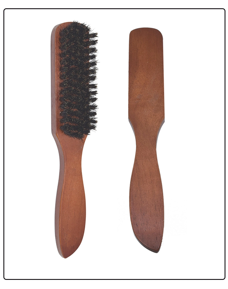 DIY Hair Brush Wood Handle Boar Bristle Beard Comb Styling Detangling Straightening Hairdressing Styling Tools