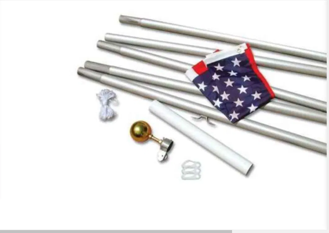 Aluminum Foadable Flag Pole Adjust Flag Pole Extension Pole Sectional Flag Pole