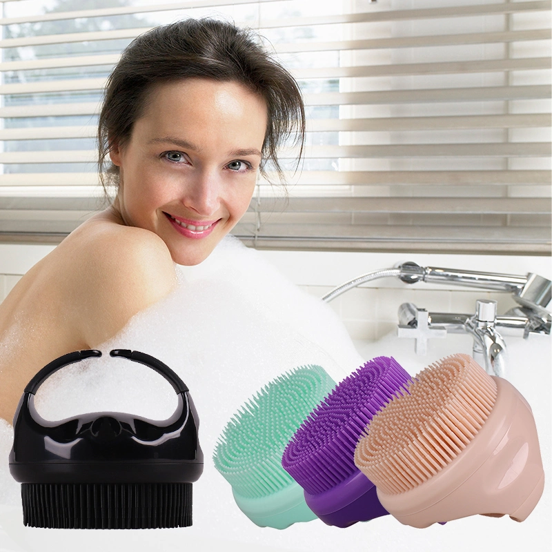 Exfoliating Body Silicone Bath Brushes Sponges Soft Bristles Silicone Bath Body Exfoliate Brush