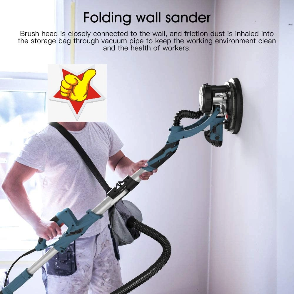 Professional-Extension Foldable-Long/Short Reach Pole-Electric Drywall Sander/Wall Polishing/Polisher Machine-Power Tools