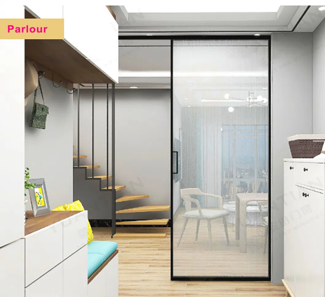 Aluminium Metal Frame Factory Frosted Glass Shower Sliding Door