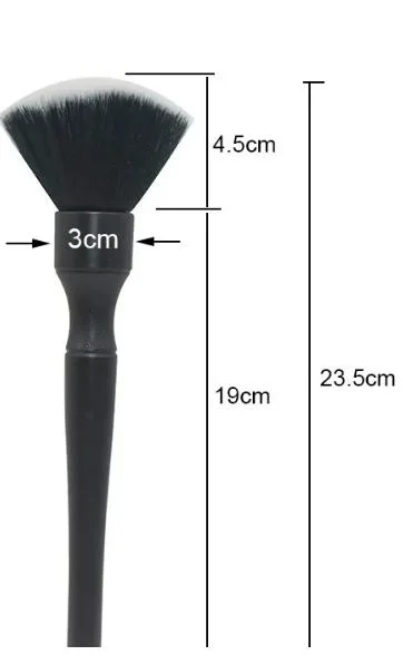 16cm Car Interior Black Detail Brush Car Interior Cleaning Brush