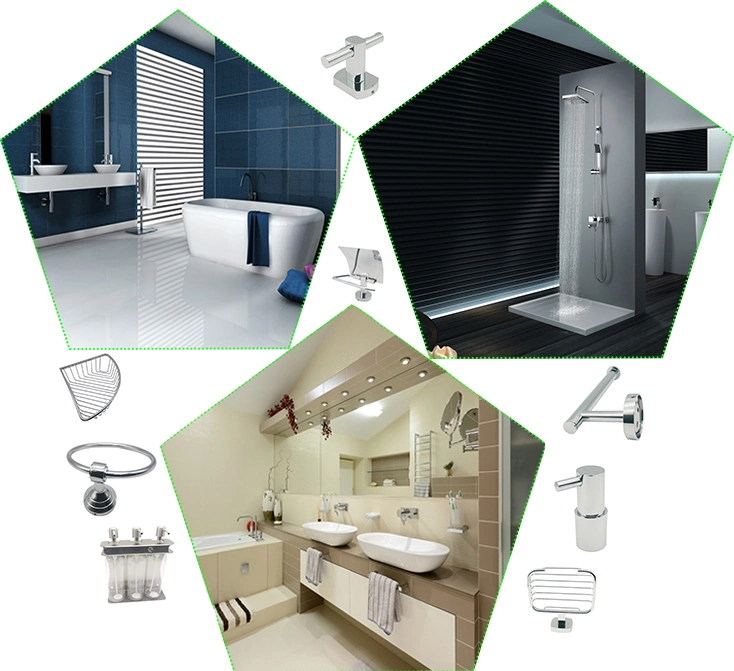 High Quality SUS304 Bathroom Accessories Floor Stand Square Chrome Toilet Brush (NC9896-C)