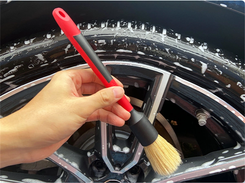 Two-Size 100% Bristle Brush Super Soft Bristles Cleaning Brush Car Interior Dust Cleaning Detail Brush Set