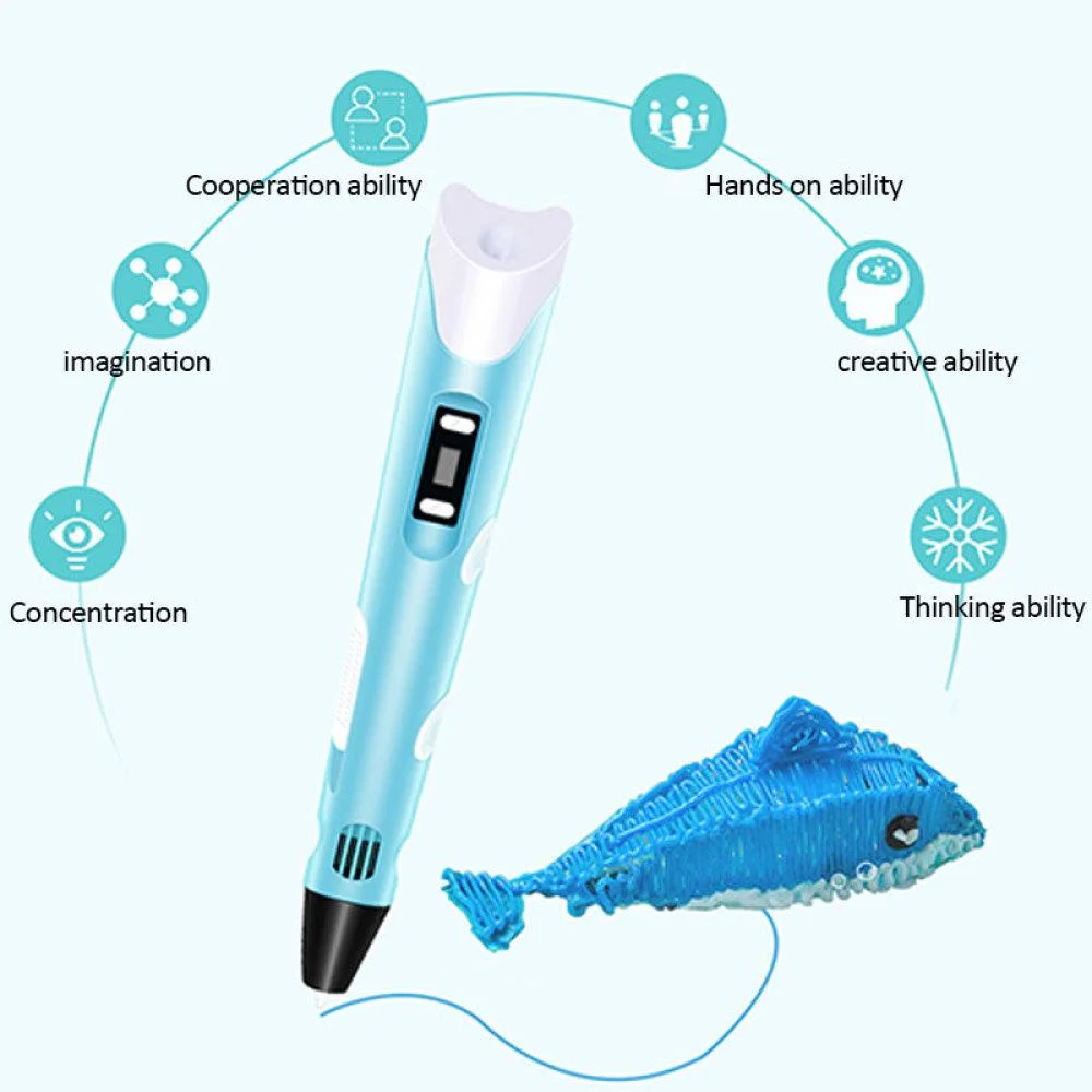 New 3D Printing Pen Children&prime; S Genuine Three-Dimensional Pen Painting Pen Set Multifunctional Graffiti Painting Brush DIY