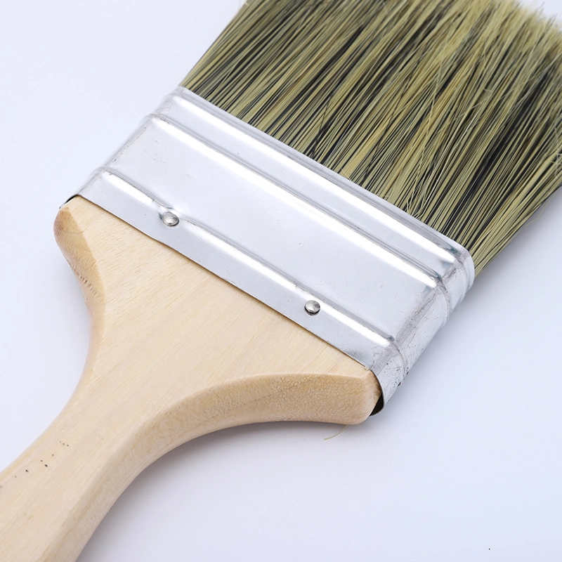 China Manufacturing Cheap Classic Paint Brush Wood Handle Custom Logo Wall Paint Brushes