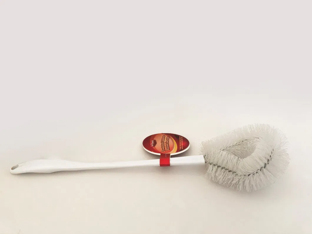 Bowl Brush Bent Stiff Bristle Toilet Scrubber with Heavy Duty Handle Easy Scrub Deep Clean