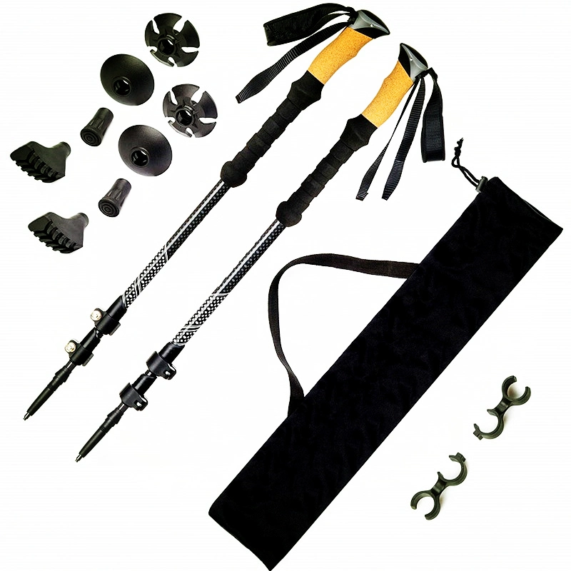 Willest Outdoor Activity Hiking Pole Carbon Fiber Portable Extension Telescopic Ultralight Trekking Poles