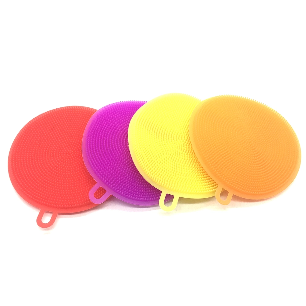 Silicone Scrubber, Silicone Sponges Multipurpose Kitchen Scrub Brush for Dish Pot