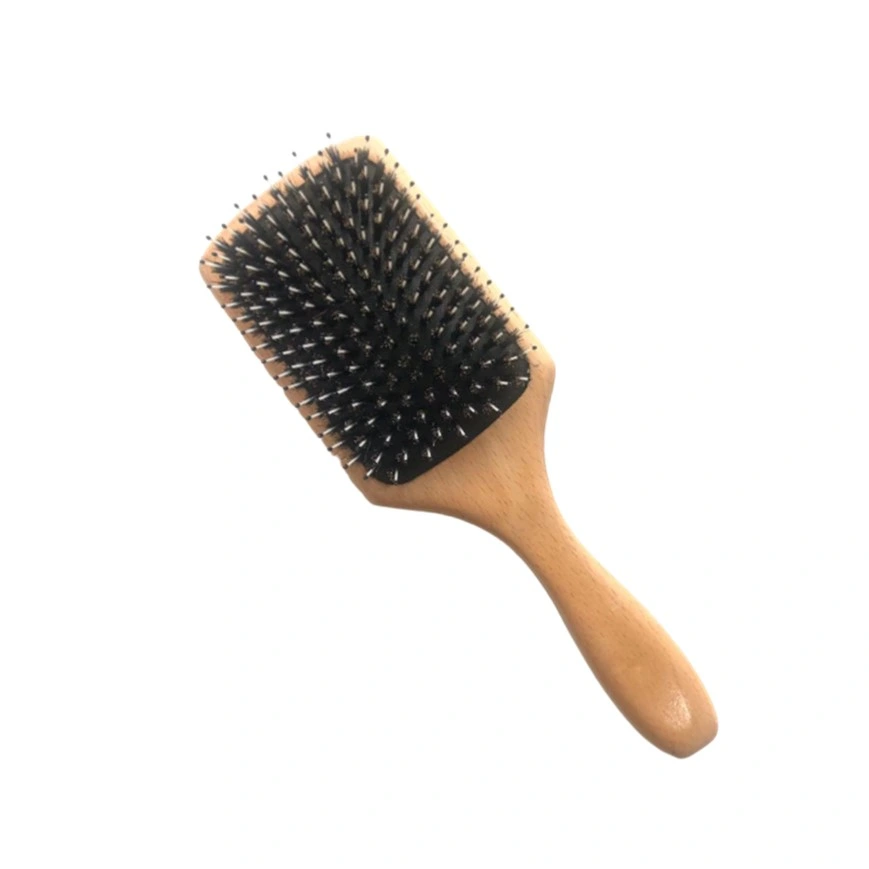 Oval Bamboo Wooden Hair Brush to Detangle and Massage