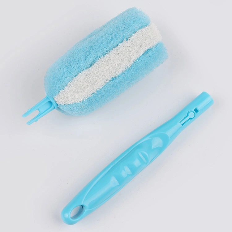 Replaceable Sponge Cup Long Handle Brush Kitchen Cleaning Brush