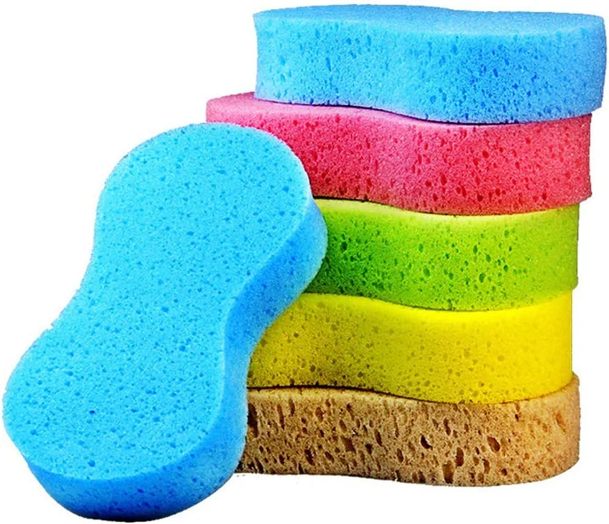 Compressed Packing Car Wash Sponges, Large Cleaning Sponges Pad, 5PCS Mix