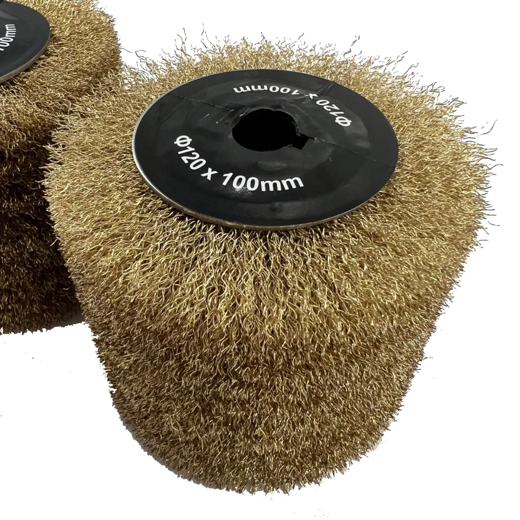 Spot Wholesale Wire Drawing Wheel 120X100mm Abrasive Wire Drawing Wheel Drum Burnishing Brush for The Surface Treatment of Furniture Wooden Products Polishing