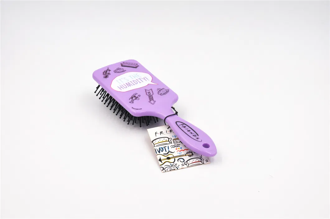 Square Plastic Hair Brush with UV Printing