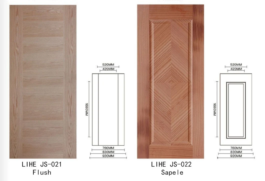 Entrance Wooden Panel Veneer Skin for Home Decoration Door