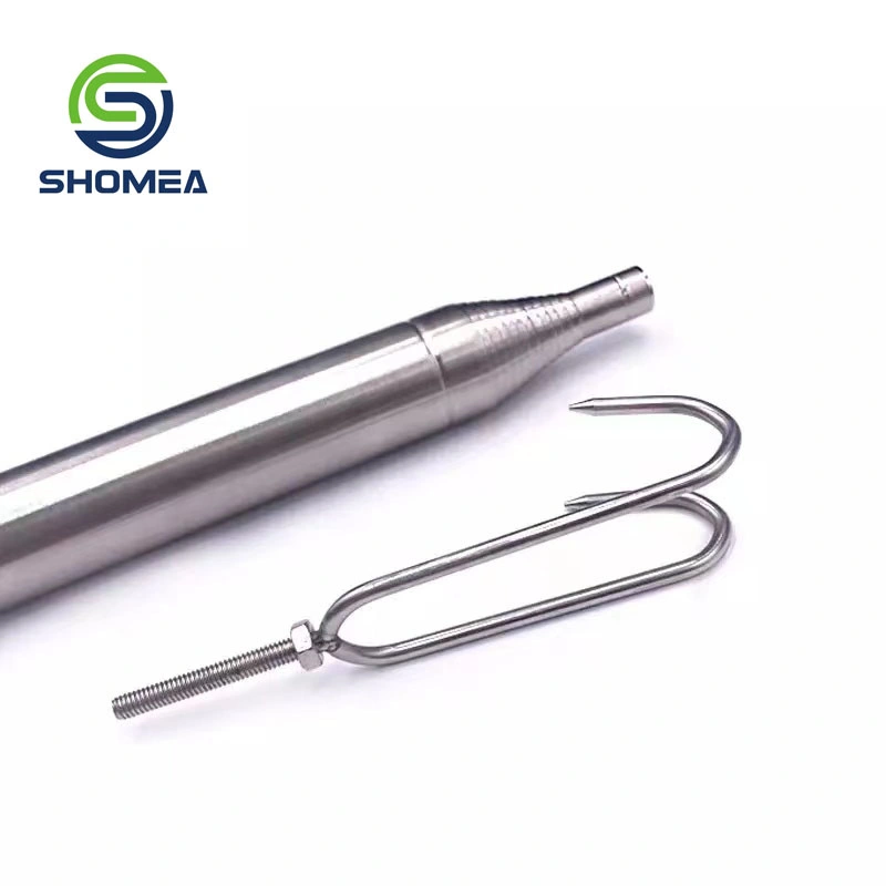 Customize Stability Structure Stainless Steel Telescopic Handle Rod Extension Pole for Fishing Spear Landing Net