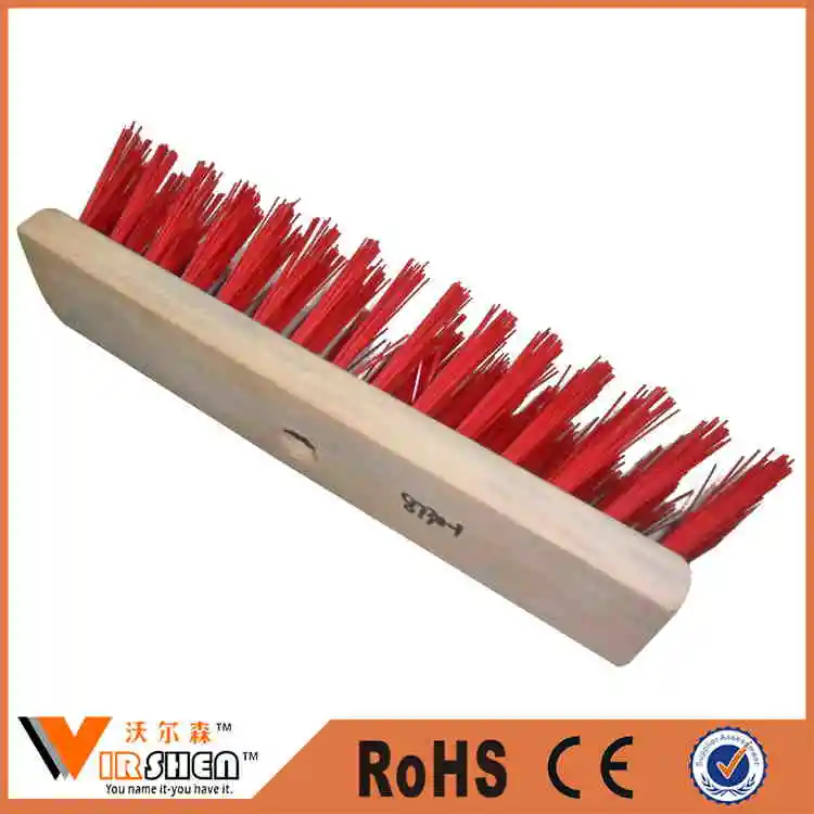 Floor Wall Brush Plastic Filament Brush Wooden Handle in Brush