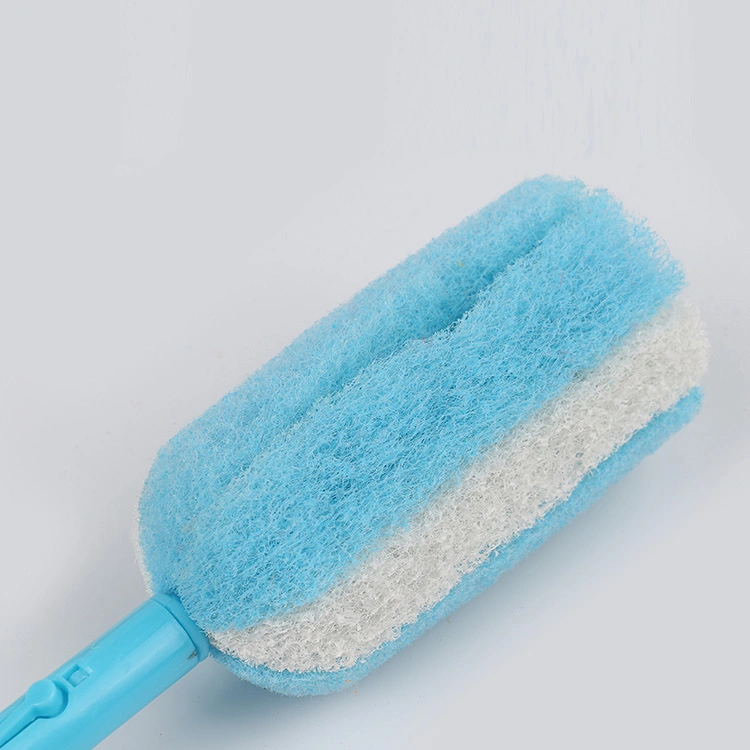 Replaceable Sponge Cup Long Handle Brush Kitchen Cleaning Brush