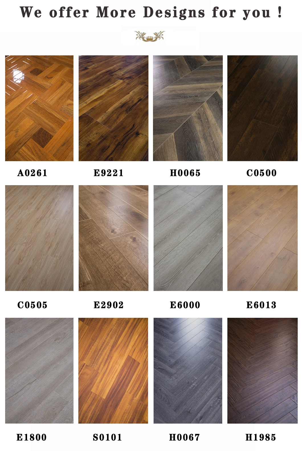 V Groove HDF AC4 Imported Paper Vinyl Engineered Wood Wooden MDF HDF Laminated Laminate Flooring for Home Decoration Building Material