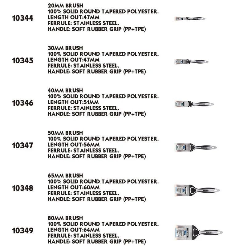 Rollingdog PRO 10347 100% Srt 50mm Good Quality House Hand Tool Detail Paint Brush