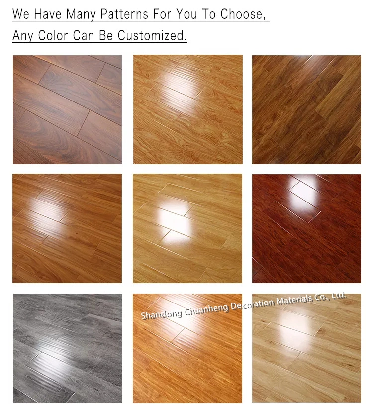 Building Material HDF AC3 8mm Laminated/Laminate Flooring for Home Decoration