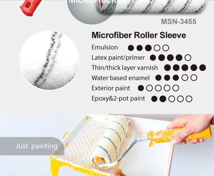 MSN Professional Paint Roller Refill Painting Tools Lint Free Microfiber Oil Paint Roller