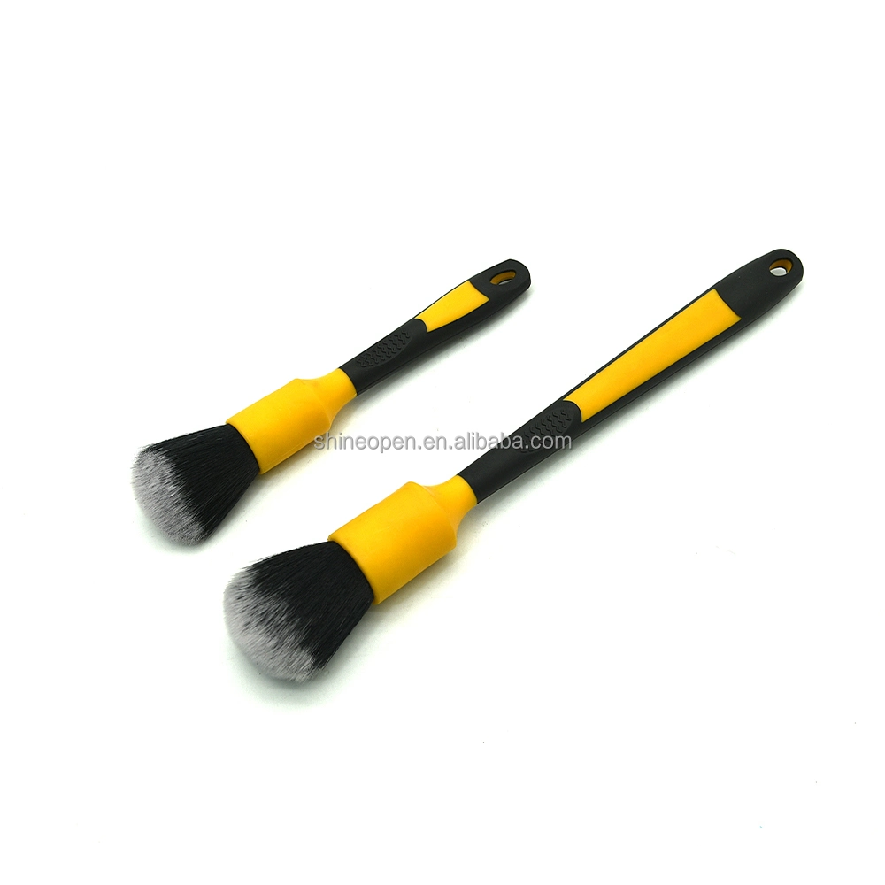 Shineopen New Rubber Handle Ultra Super Soft Car Interior Detailing Dust Cleaning Washing Brush Set