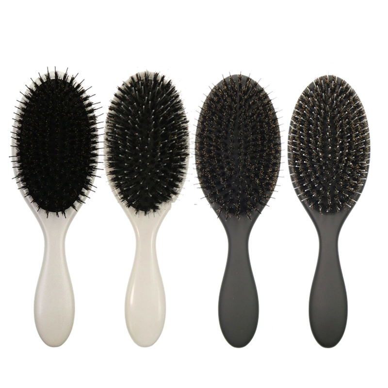 Wholesale High Quality Nylon Mixed Boar Bristle Salon Oval Paddle Hair Brush