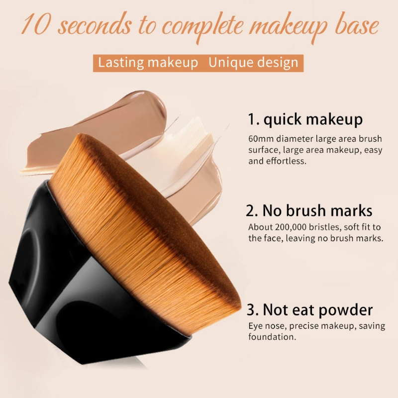 Cheap Single Wholesale OEM Low MOQ Vegan Oval Make up Oval Flat Top Foundation Kabuki Brush