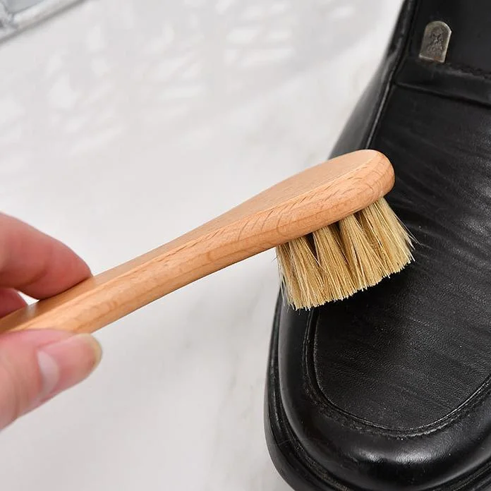 Shoe Care Clean Horsehair Shoes Polish Brushes Square Shoe Brushes