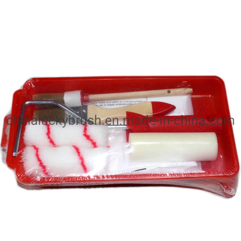 High Quality Wooden Handle Plastic Wire Paint Brush (YY-614)