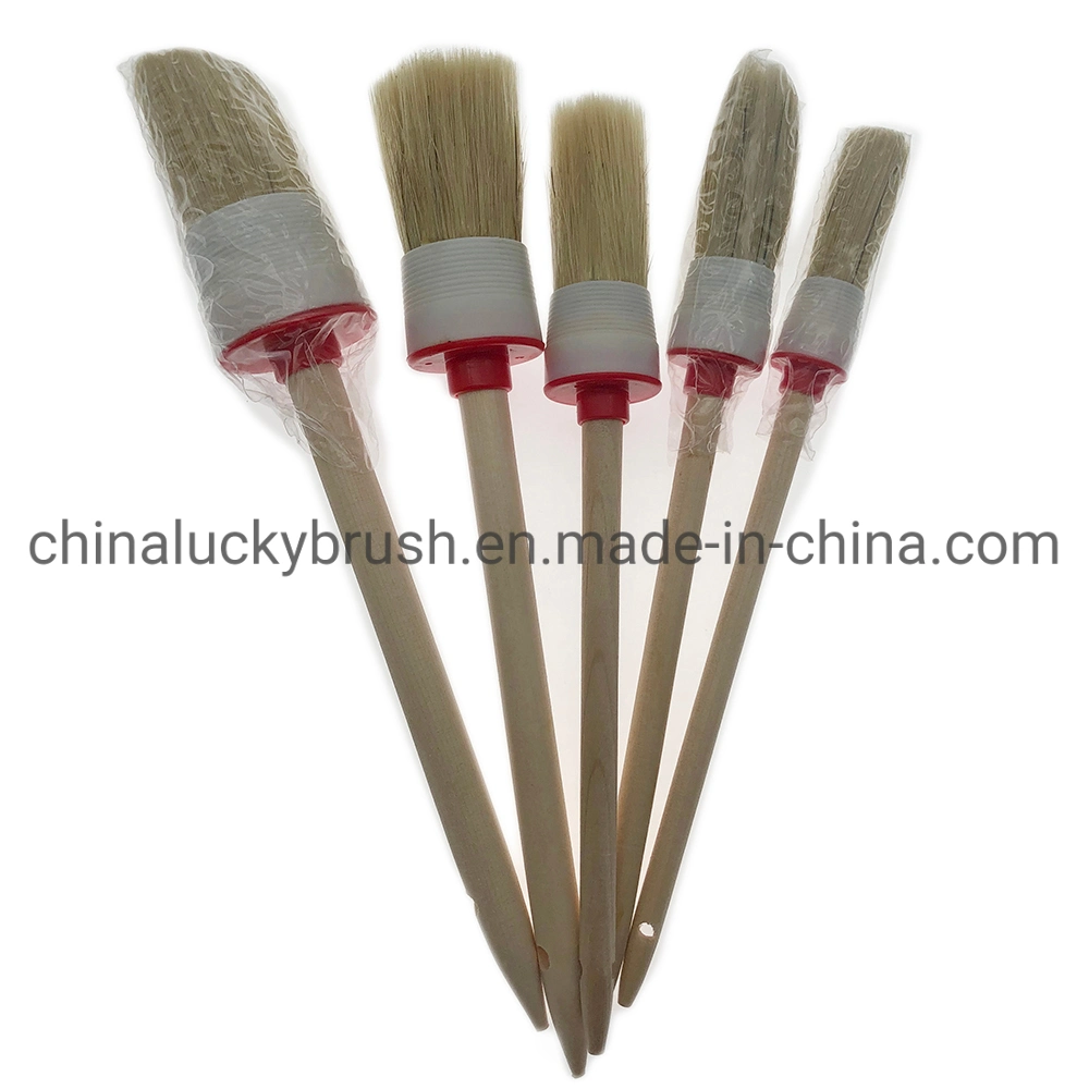 Wooden Functional Cleaning Brush for Motor Vehicle Interior Cleaning Beauty Set Brush (YY-1010)