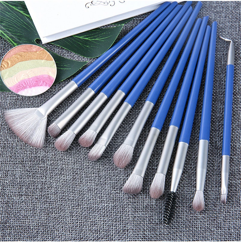 12PCS Vegan Quality Luxury Fluffy Synthetic Blending Eyeshadow Brush Bulk Private Label Low Mqo Wholesale Price