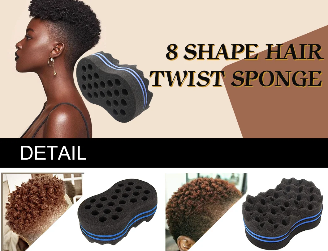 Double Sided Black Man Magic Hair Comb Trist Curl Hair Brush