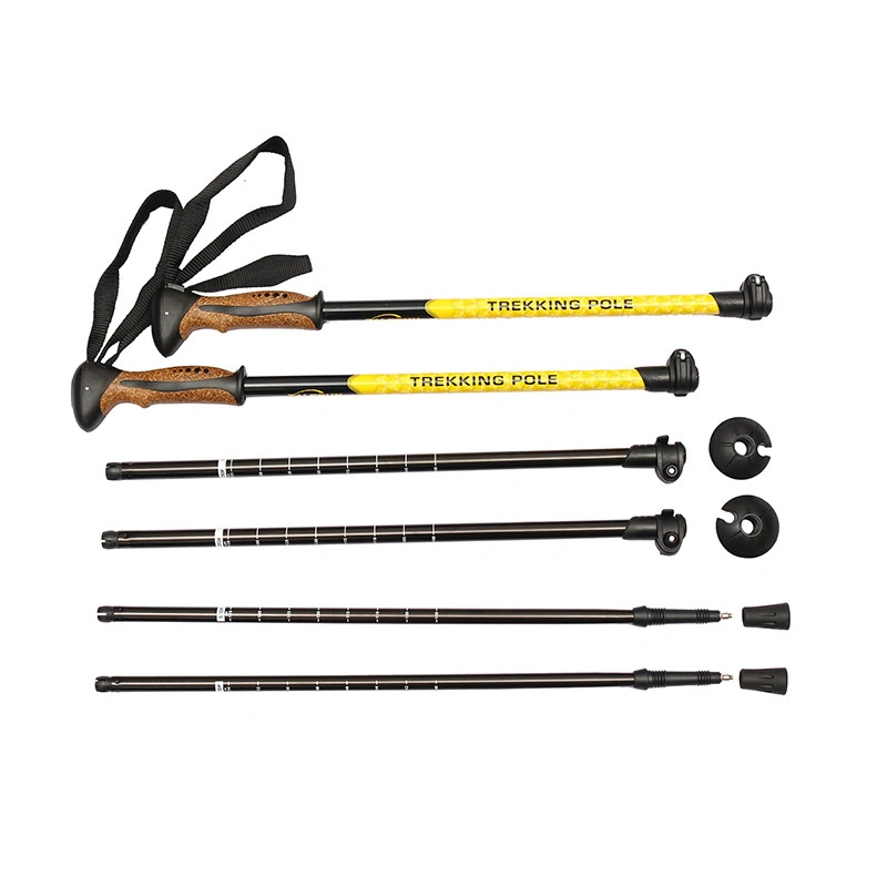 High Quality Light Aluminum Hiking Pole Nordic Walking Sticks Adjustable Trekking Poles