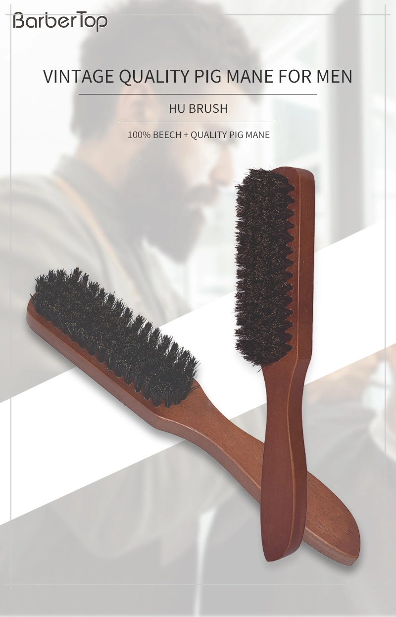 DIY Hair Brush Wood Handle Boar Bristle Beard Comb Styling Detangling Straightening Hairdressing Styling Tools