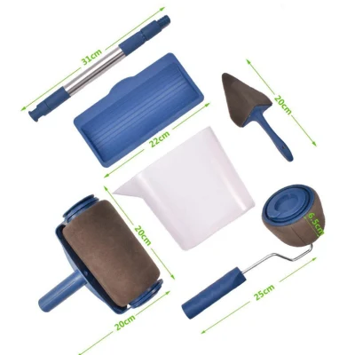 SET 6 rulli per pittura in spugna per uso domestico con manico regolabile