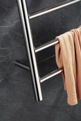 Porta asciugamani riscaldato, scaldasciugamani elettrico in acciaio inox montato a parete per il bagno