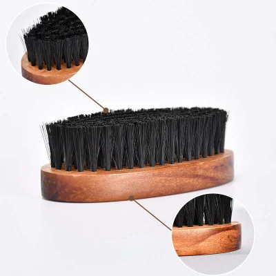 Materiale naturale ravvivare le scarpe Brush ovale crine