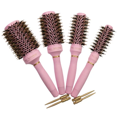 Ceramica capelli Brush Produttori setole Boar Salon Styling Round Pink Spazzola per capelli